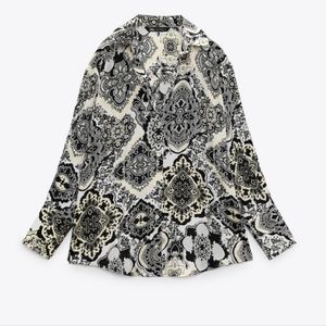 Zara blouse satin effect